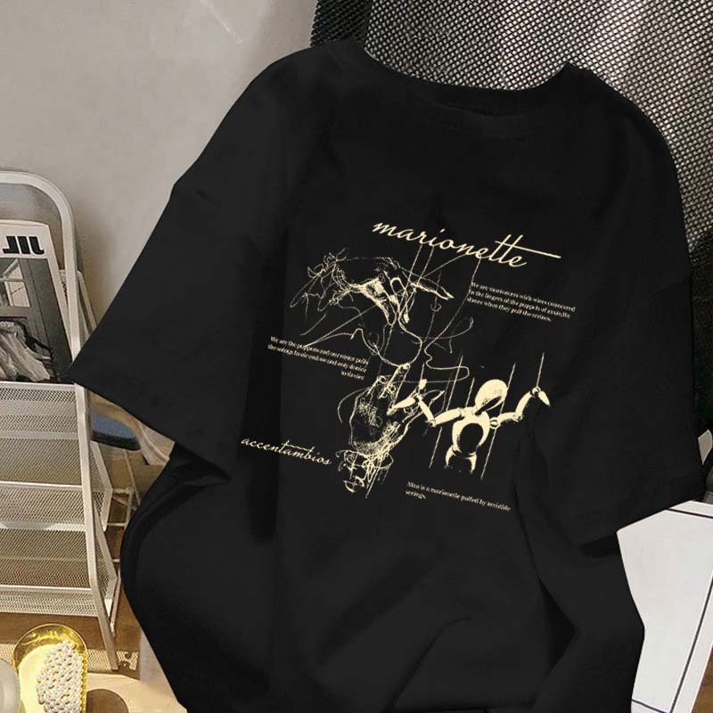 Pertunjukan boneka gaya Amerika yang trendi Kaos Lengan Pendek Pria|Kaos Pria Terbaru 2025|Kaos Cott