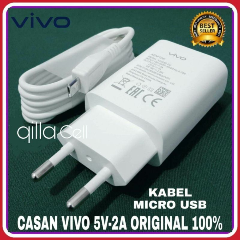 Original Charger Vivo Y12i / Y12s Micro USB ORI 100% Charger Vivo 2A