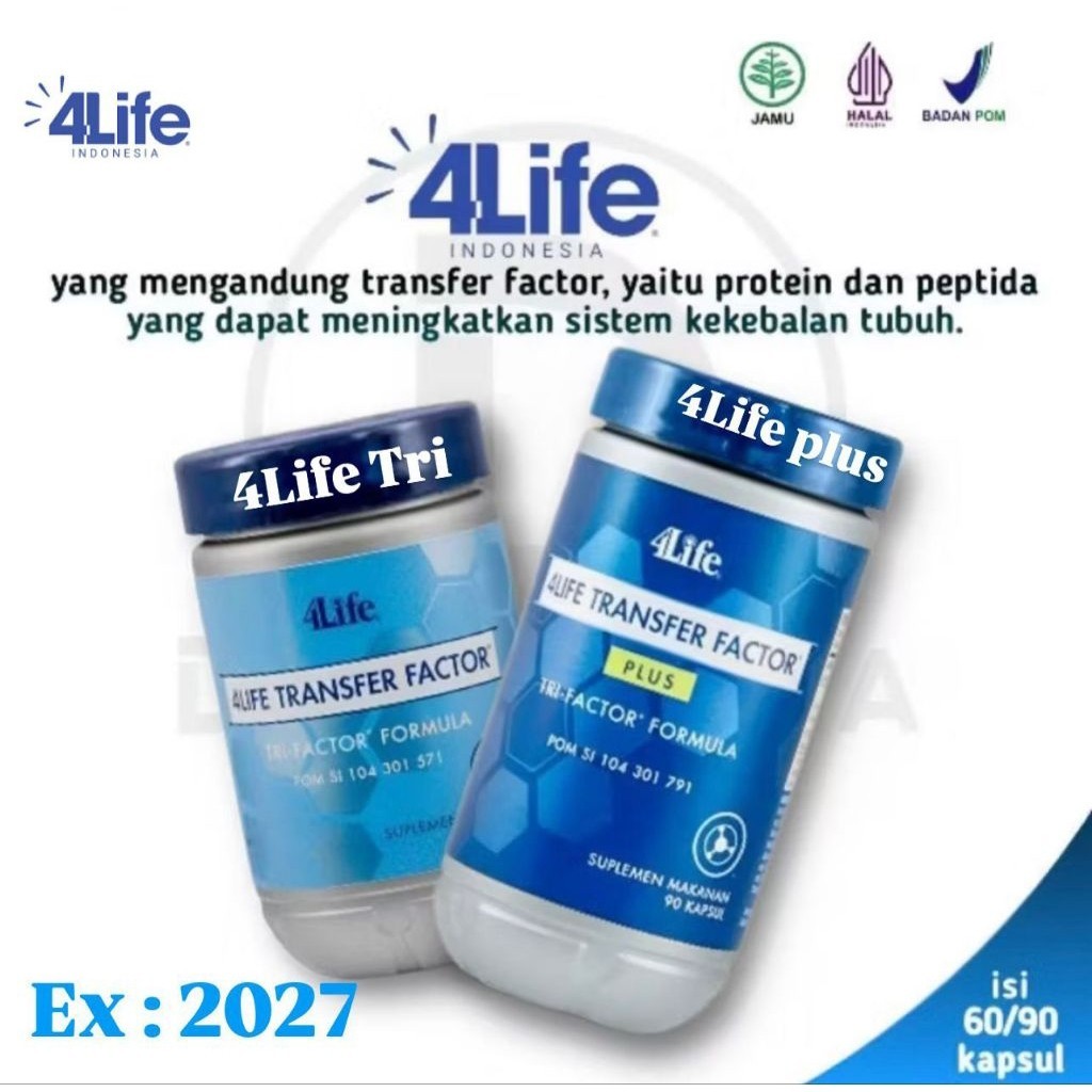 Ecer 30 kapsul 4LIFE PLUS FACTOR FORMULA 4LIFE FACTOR TRI ASLI ORIGINAL