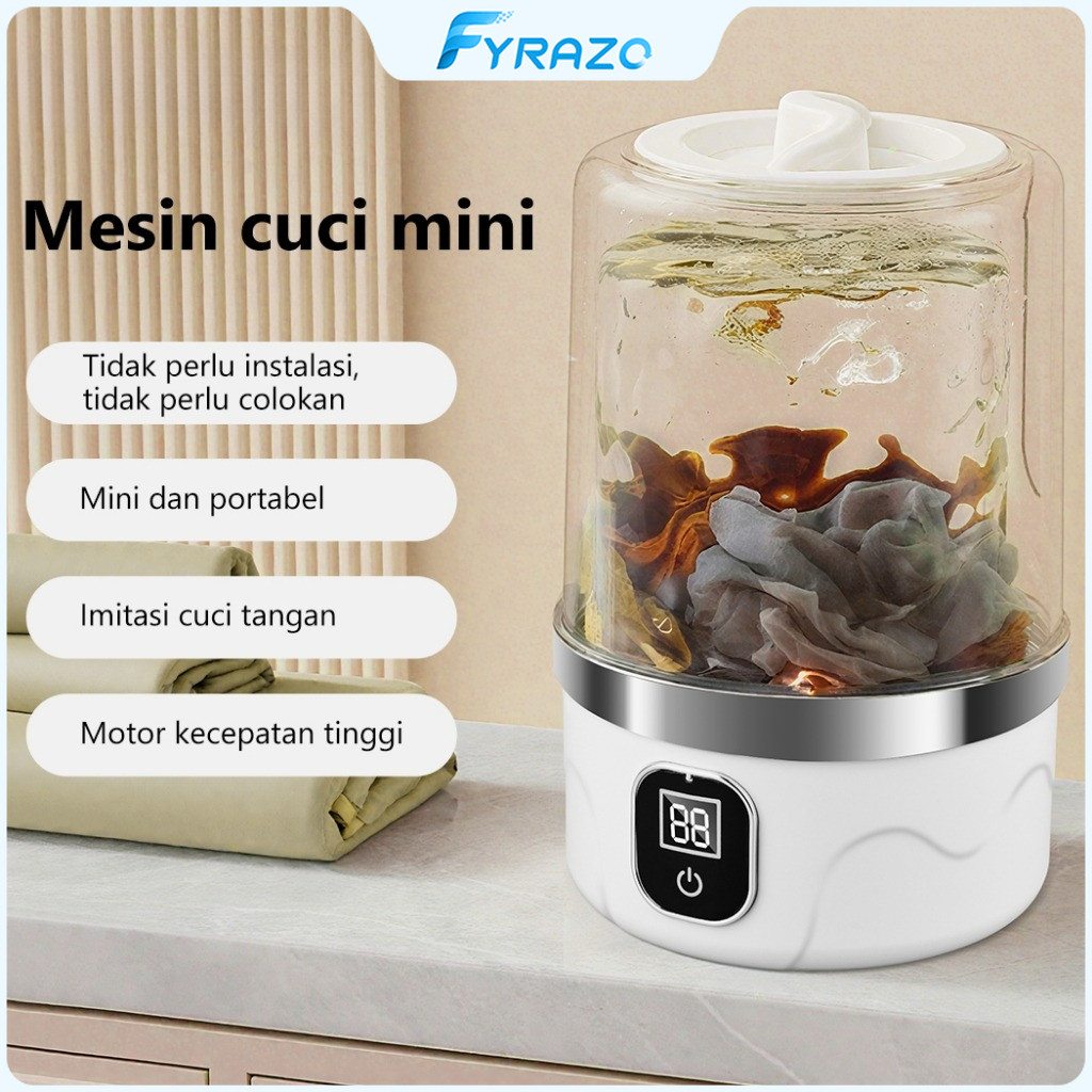 Model Baru Cangkir Cuci Kain Nirkabel Mini dan Portabel Mesin Cuci Celana Dalam dan Rokok Tanpa Perl