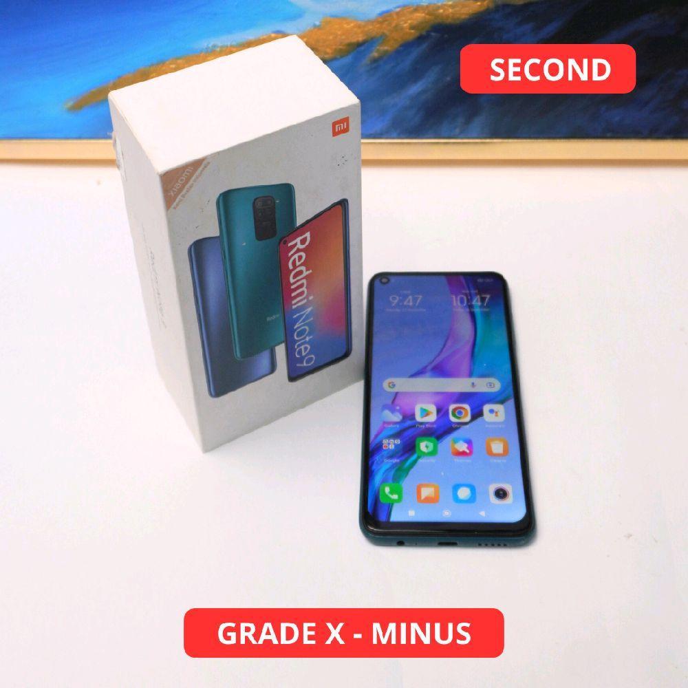 XIAOMI REDMI NOTE 9 PRO 6/64 GB GRADE X - MINUS HP SECOND ORIGINAL SINAR MUTIARA CELL
