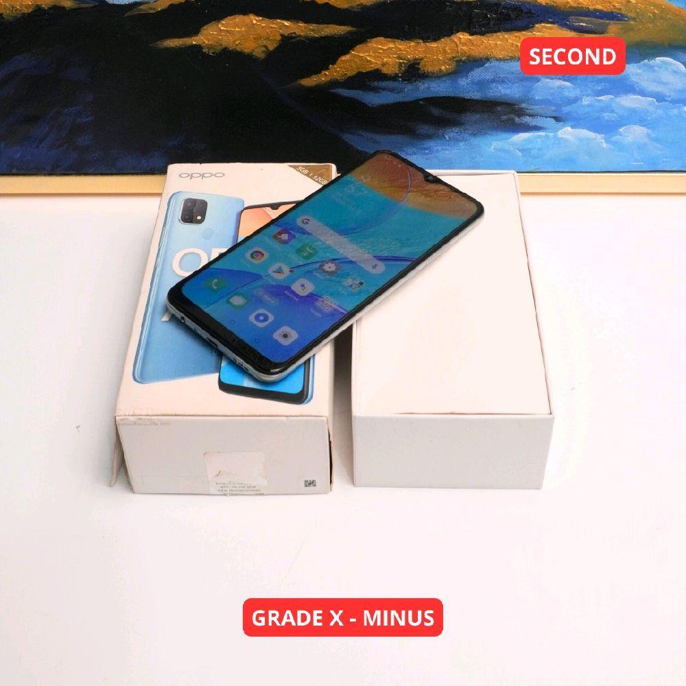 OPPO A15 3/32 GB GRADE X - MINUS HP SECOND ORIGINAL SINAR MUTIARA CELL