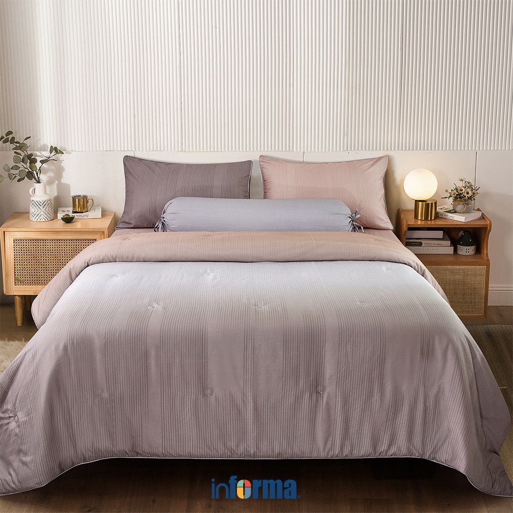 Informa Set 6 Pcs Seprai Super King Katun Lyocell Grada Sprei Seprei Sprai Sepray Bed Sheet