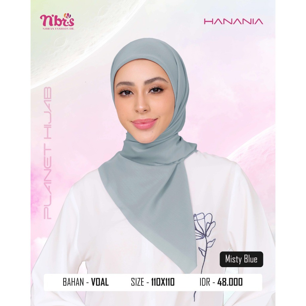 HIJAB NIBRAS HANANIA SQUARE / HIJAB SEGIEMPAT NIBRAS