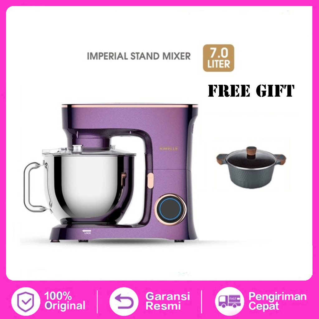 RAVELLE Stand Mixer 7L Imperial Electric Mixer - Mystique Velvet