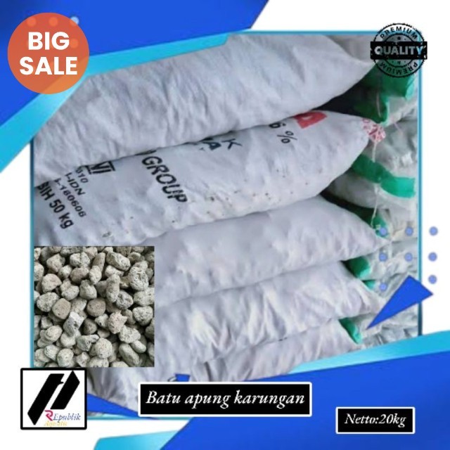 batu apung karungan media filter kolam koi 20kg / batu apung media filter / batu apung / media filte