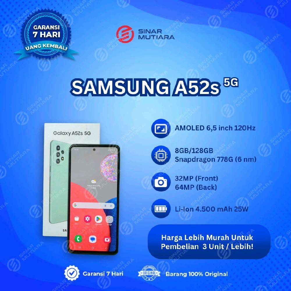 SAMSUNG A52S 8/128 GB (5G) HP SECOND ORIGINAL SINAR MUTIARA CELL
