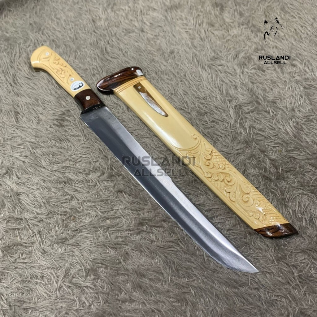Pisau Sembelih Kambing Sapi Original Pisau Jagal Bahan Sup9 Fulltang RUSLANDI