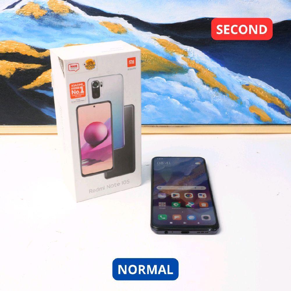 XIAOMI REDMI NOTE 10S 8/128 GB HP SECOND ORIGINAL SINAR MUTIARA CELL
