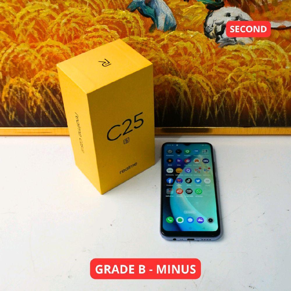REALME C25S 4/128 GB GRADE B - MINUS HP SECOND ORIGINAL SINAR MUTIARA CELL (61354)