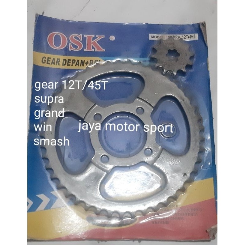 GIR GER GEAR SET DEPAN BELAKANG GRAND SUPRA WIN SMASH SHOGUN 125 SMASH NEW 35T 36T 40T 45T 50T 55T