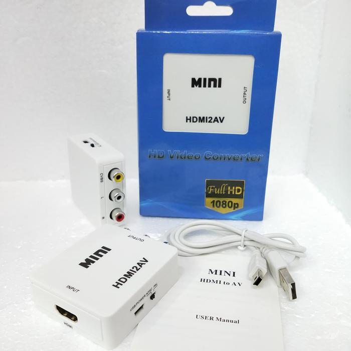 MINI BOX HDMI2AV / HDMI TO AV RCA CONVERTER ADAPTOR / MINI HDMI2AV