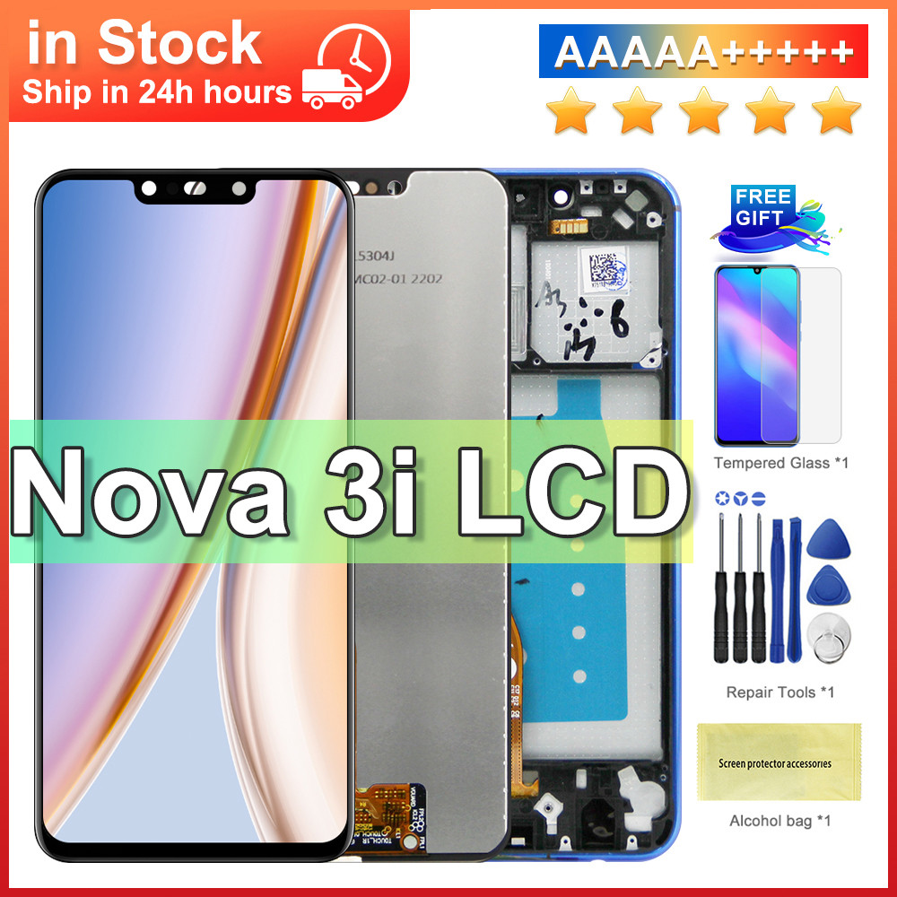 6.3 in For Huawei Nova 3i LCD splay with Frame Tou Screen Replacement P Smart Plus splay INE-LX1 LX2