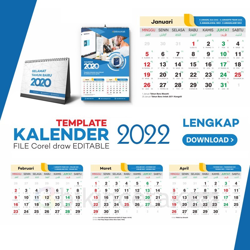 Template Kalender 2026 Seri 1 File Cdr Desain Lengkap
