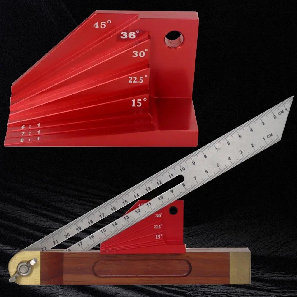Bevel Block Gauge Aluminum Alloy Measuring Block Angle Finder for Protractor Woodworking Tools Bevel