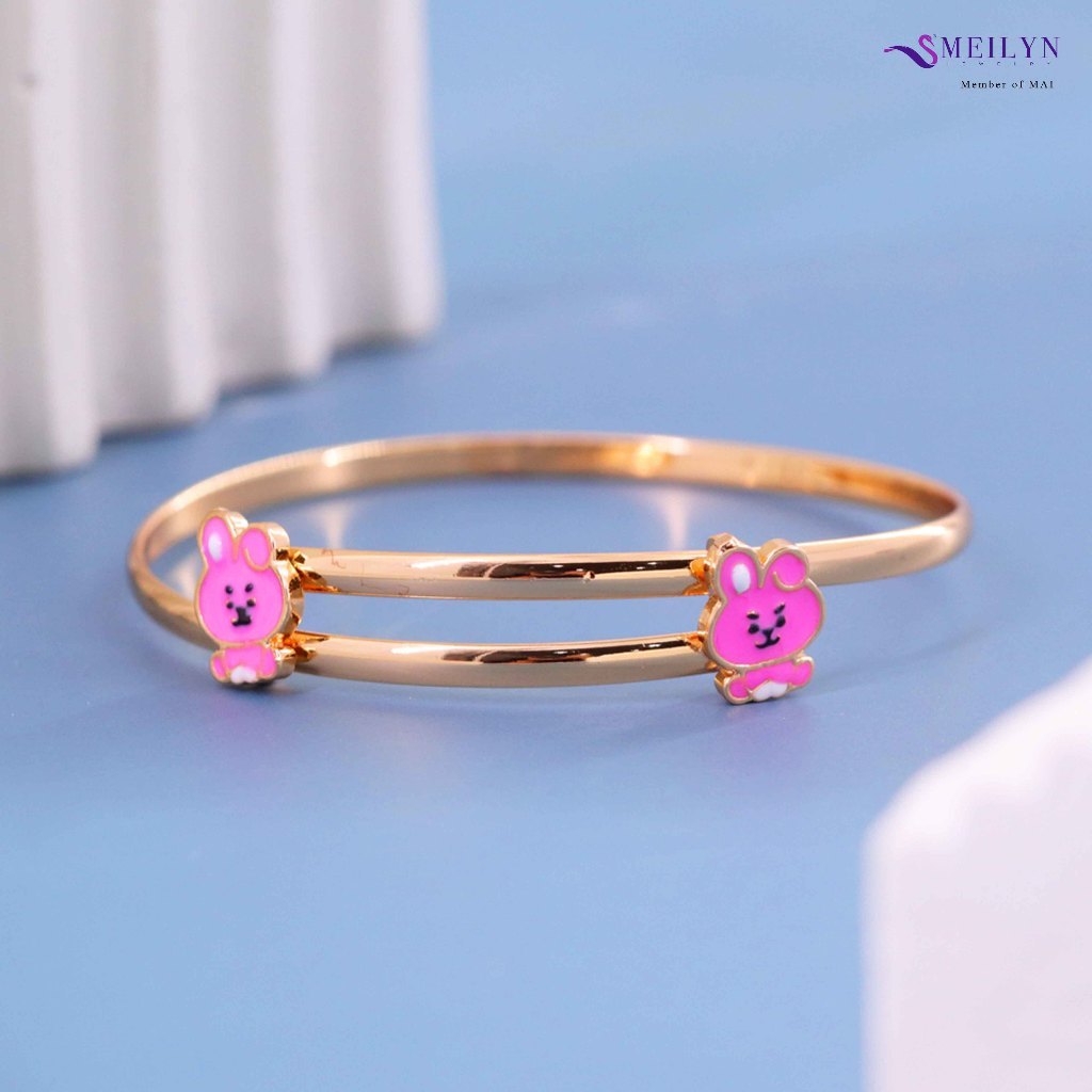 MEILYN Gelang Kaku Anak Lapis Emas Model Cooky BT21 Bangle Gold 0231210339