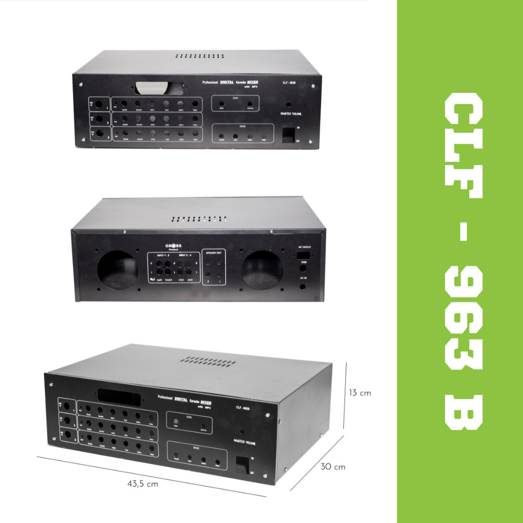 Box Mixer 3 Channel CLF-963B CLF 963B 963 B dengan lubang MP3 by Gross