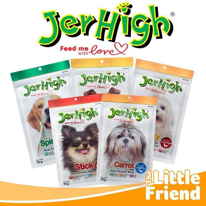 ezty store Jerhigh 70 gram Cemilan / Snack Anjing Chicken Meat Harga Grosir Termurah Varian Rasa Gro