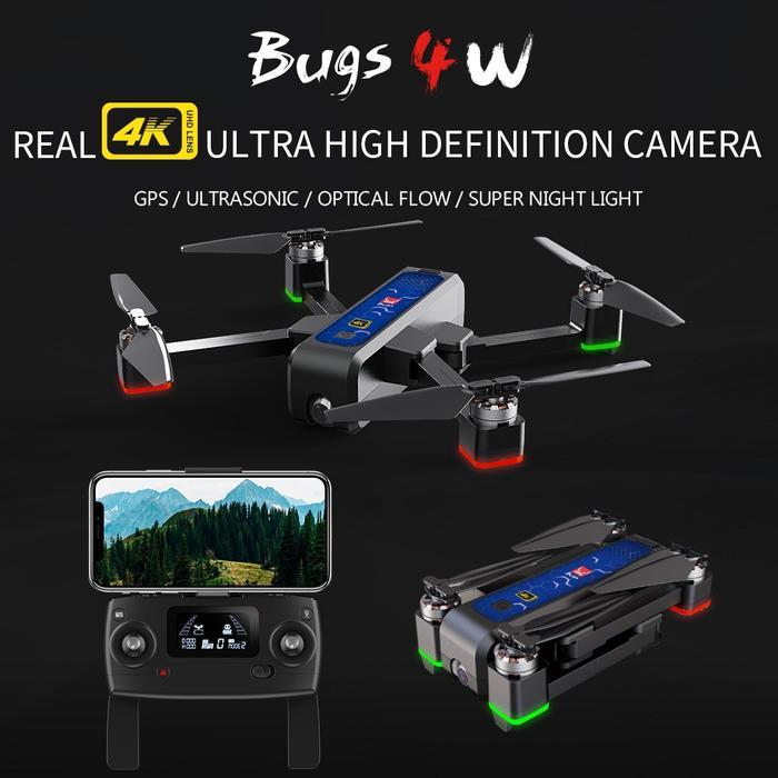 Drone Rc Quadcopter Lipat Mjx Bugs 4w B4W 5g Gps Brushless Dengan