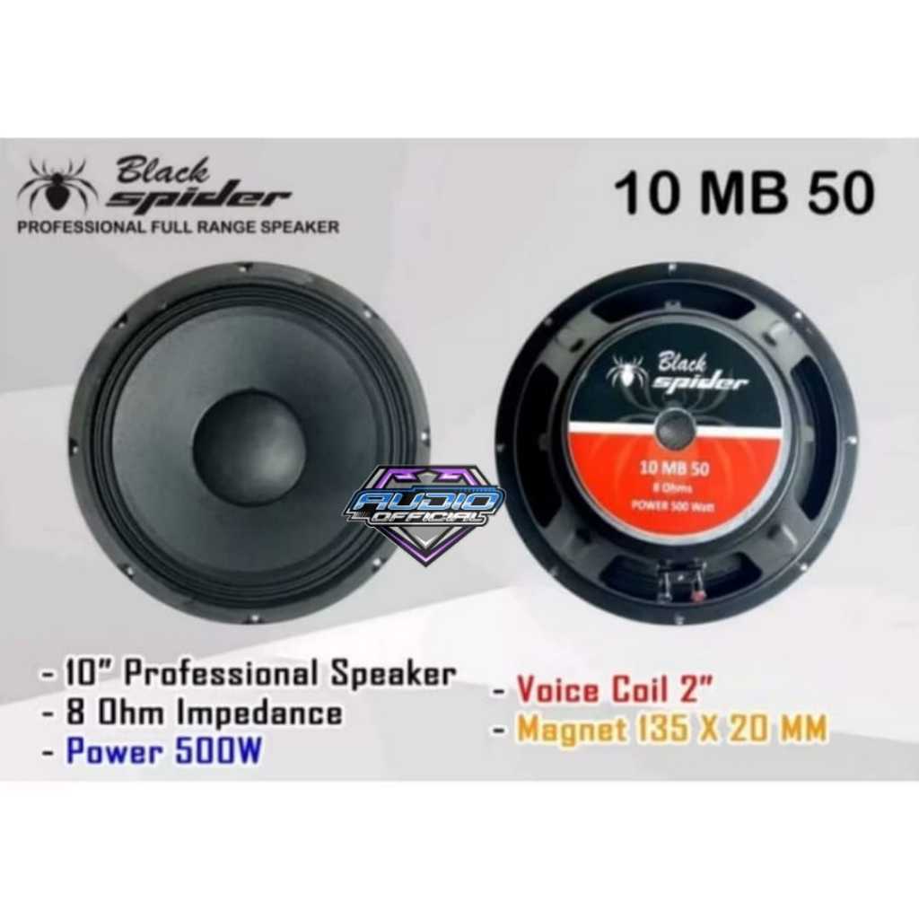 Speaker Midle Blackspider / Spiker Midel Black Spider 10MB50 midle midel 10 inch 500W