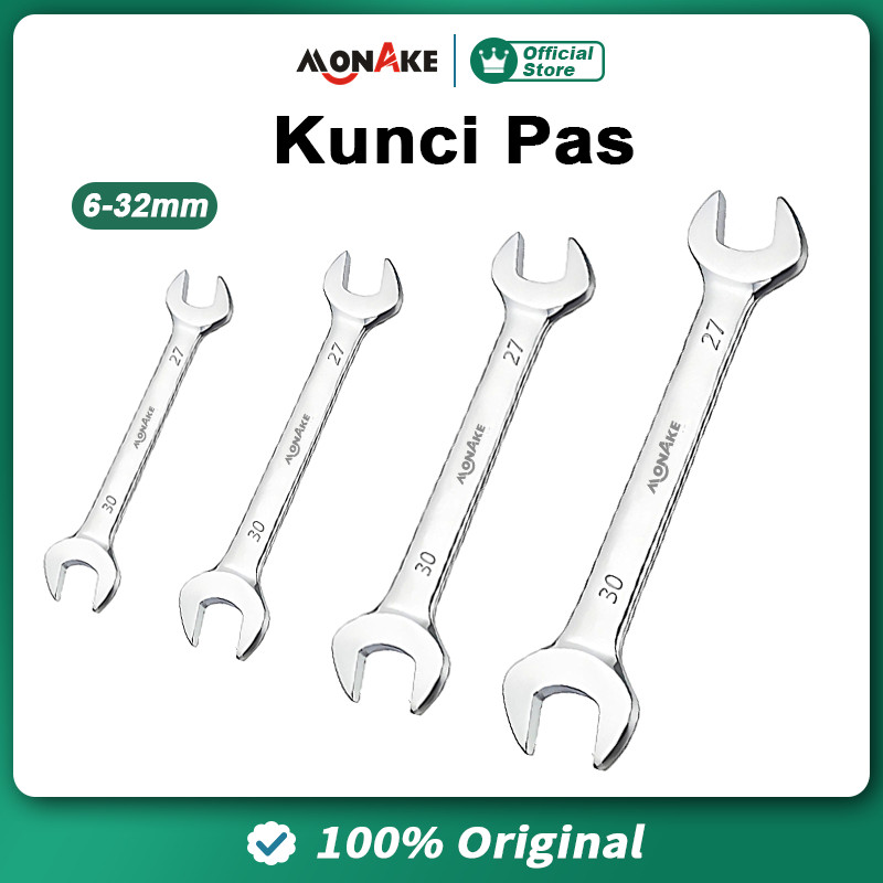 MONAKE Alat Jerman 6-32mm Double-open end wrench Kunci Ring Pas wrench kunci pas Kunci pas ujung ter