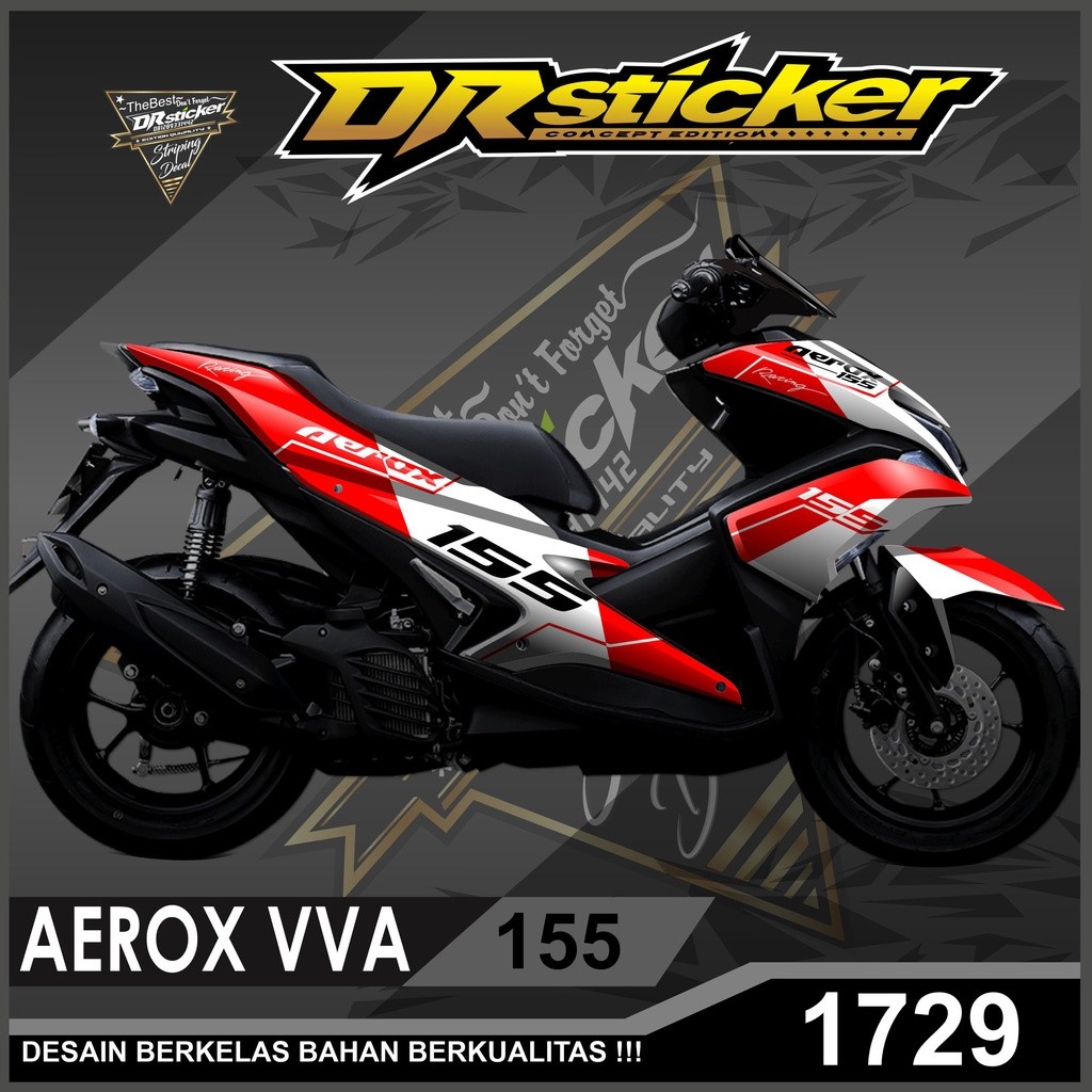 Decal stiker aerox vva 155 stiker costum design racing aksesoris motor aerox skotlet aerox vva aerox