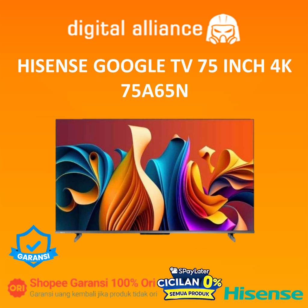 HISENSE GOOGLE TV 75 INCH 4K -75A65N