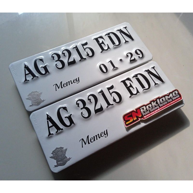 FASTRIDE Plat Nomor motor Baut Tanam Super tebal, awet, murah, plat lapis Acp, plat stiker cutting, 