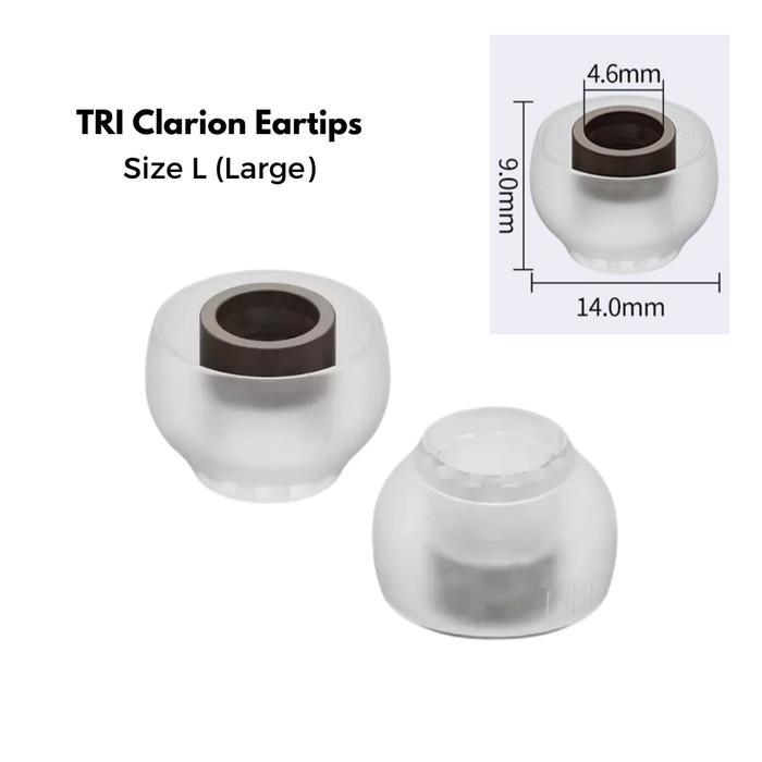 TRI Clarion Eartips Upgrade Silicone Eartips for IEM Earphone - S (1 Pasang)