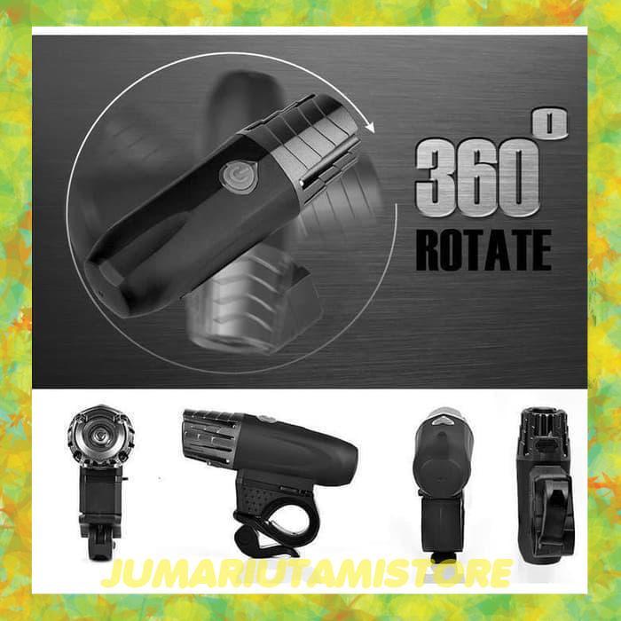 Lampu Sepeda Headlamp Senter LED XPG USB Rechargeable terproof