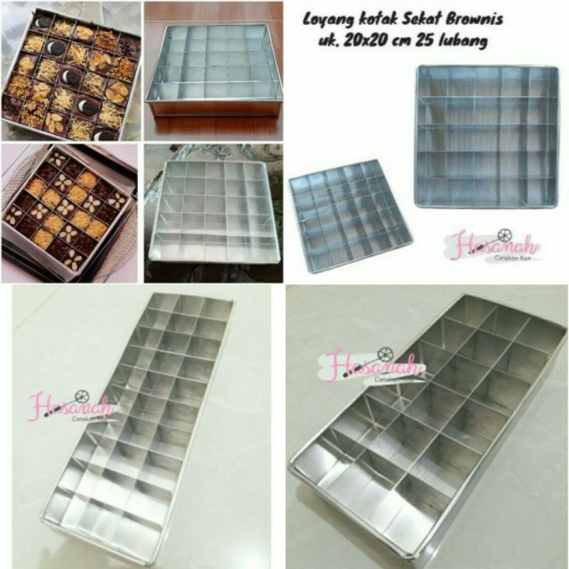 Loyang/Cetakan Kue/Bolu Brownies/Brownis SEKAT Tinggi 4 12/15/16/18/25/30/36/49 Lubang 15/20/22/24/2