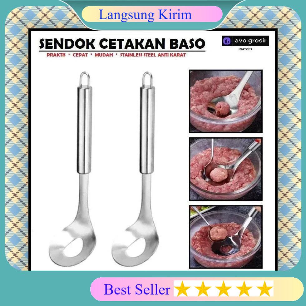 Pembuat bakso manual Premium Anti Lengket Stainless Bantu Cetak Bakwan