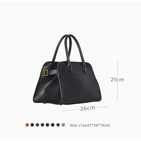 Large Capacity Tote Bag Handbag Margaux15 Commuter Travel Bag Womens Crossbody Bag Leather Material 