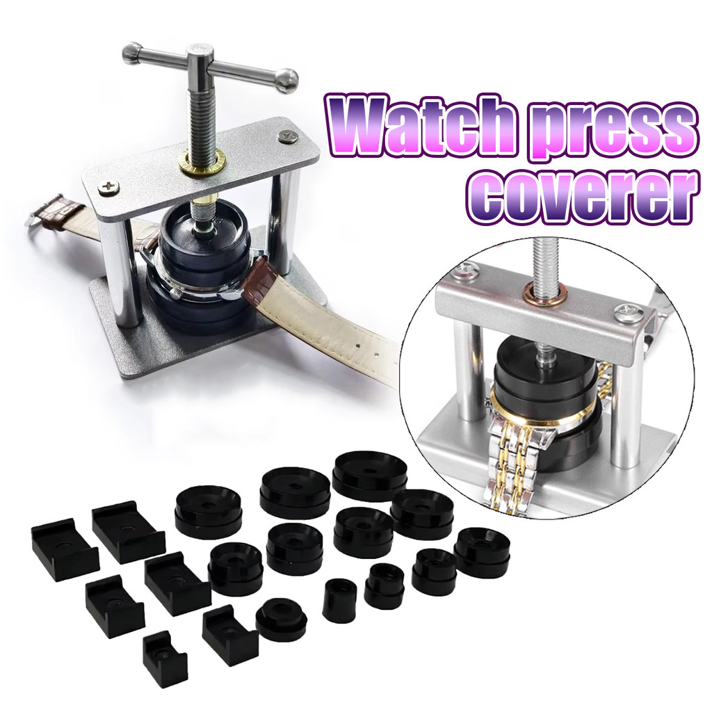 1set Press Jam Tangan Penutup Tutup Jam Tangan Watch Press Tools Alat Reparasi Jam Tangan Alat Pembu