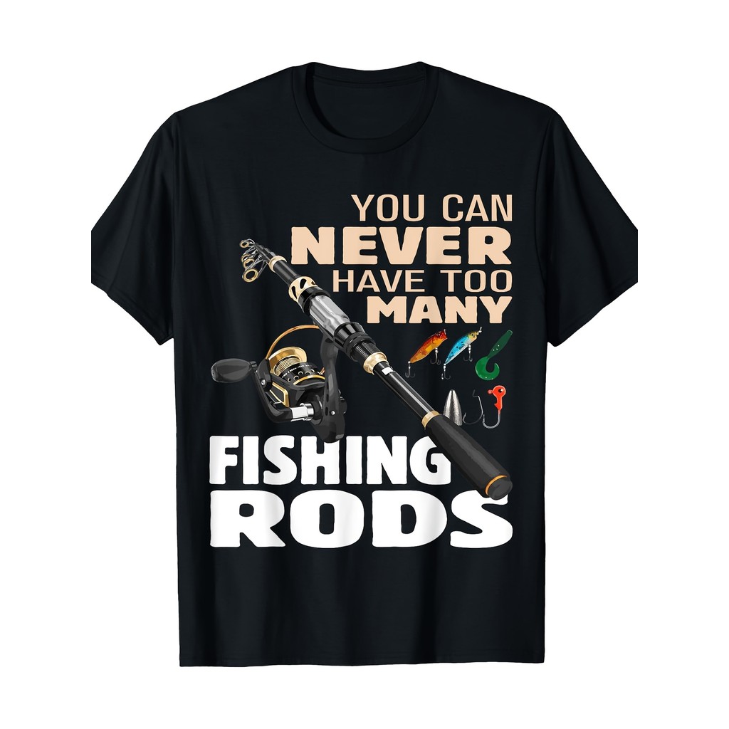 Kaos Pria Mancing: Katun Tebal, Desain Lucu, Kaos Outdoor Keren