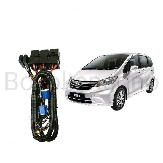 Relay Set Lampu Utama LED H4  Mobil Honda Freed 2009 2017 Byk