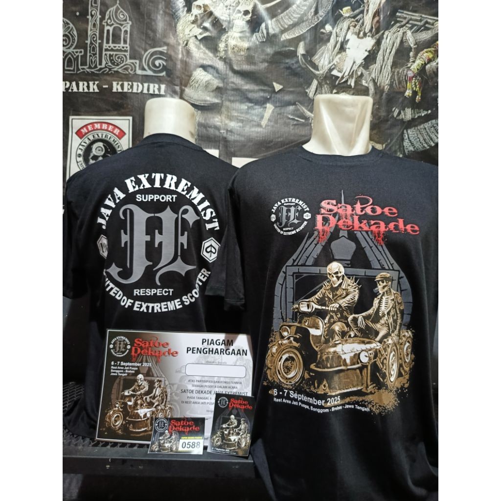 Original T-Shirt Satoe Dekade_Java_Extremist S-2XL Kaos vespa