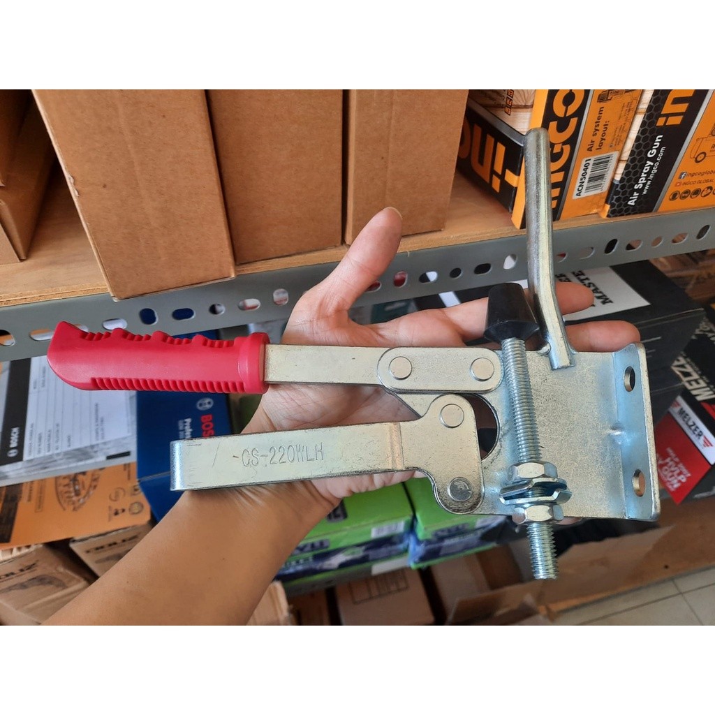 TOGGLE CLAMP HORIZONTAL WIPRO TCH915 - Heavy duty togel klem horisontal diy woodworking - Kekuatan 4