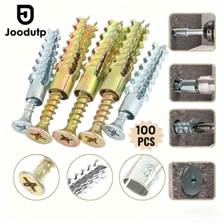 JOODUTP 100pcs Sekrup Ekspansi / Sekrup Dinding / Tembok Baut