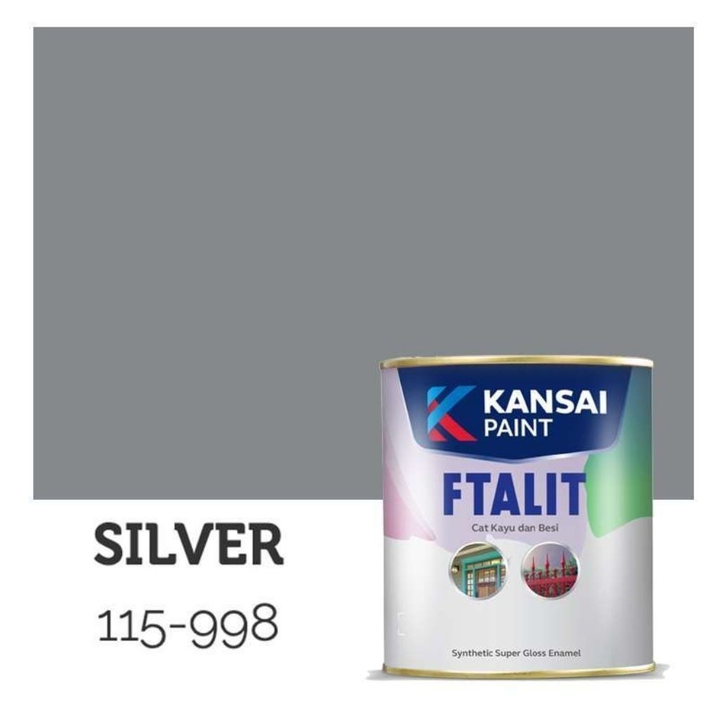 cat minyak ftalit kansai paint 1kg silver