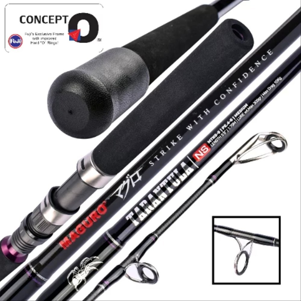 Joran Maguro TARANTULA NS | Jigging Rod | Fuji Guide | Bottom Fishing Rod | Carbon Blank | Alat Panc