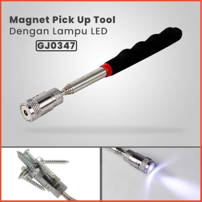 TONGKAT MAGNET GAGANG PANJANG ALAT ANGKAT AMBIL BESI LOGAM BAUT MUR