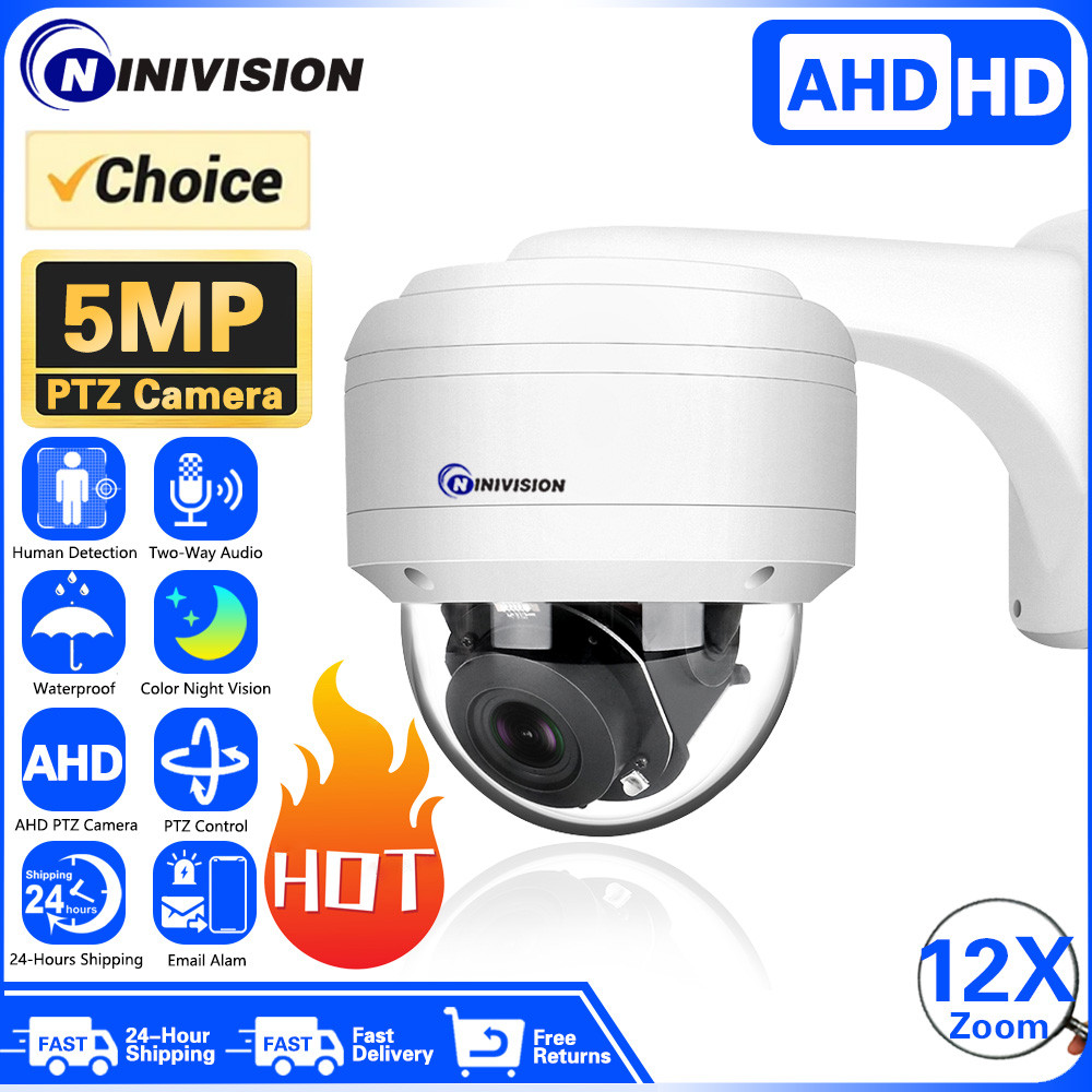 5MP CCTV AHD PTZ Security Speed Dome PTZ Camera 12X Optical zoom Control Analog Auto Focus IR Night 