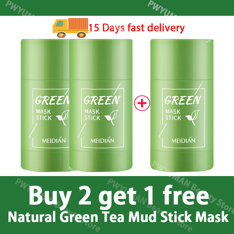 Original Facial Remove Blackhead Green Tea Solid Mask Treat Acne Blemish Black Dots Clean Stick Crea