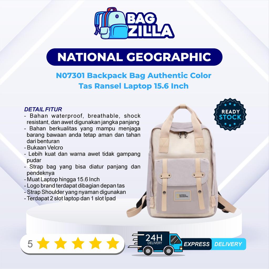 NATGEO N07301 Backpack Bag Authentic Color Tas Ransel Laptop 15.6 Inch