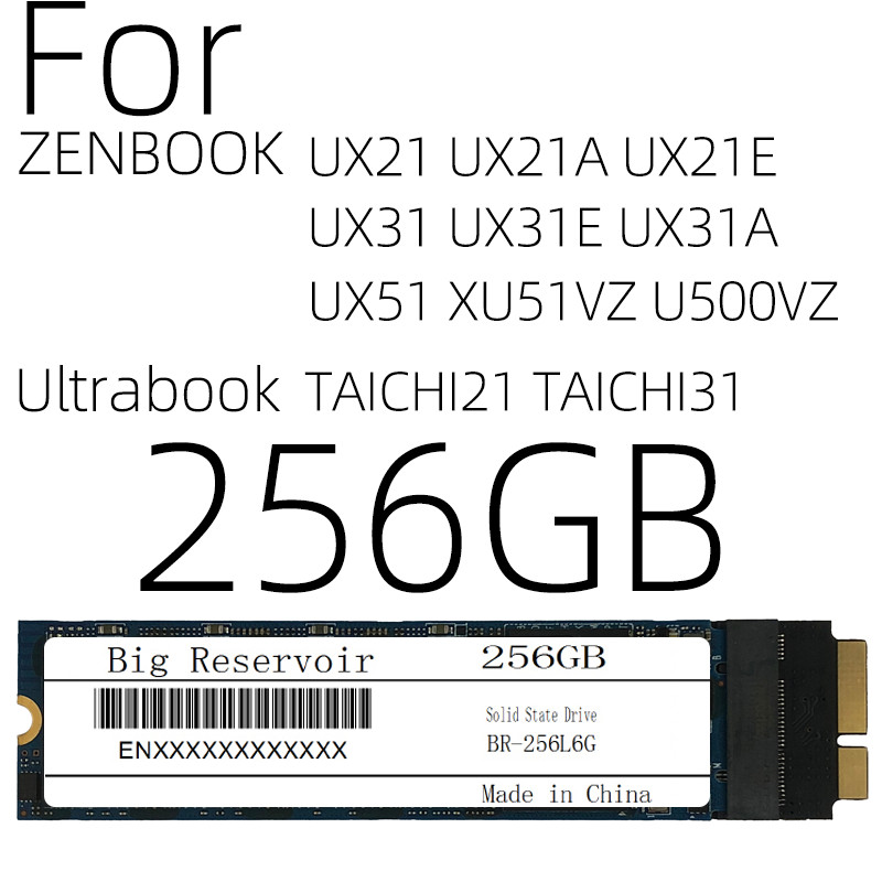 256GB SSD for UX21 UX21A UX21E UX31 UX31E UX31A UX51 UX51VZ TAICHI21 TAICHI31 Replace SDSA5JK SD5SE2