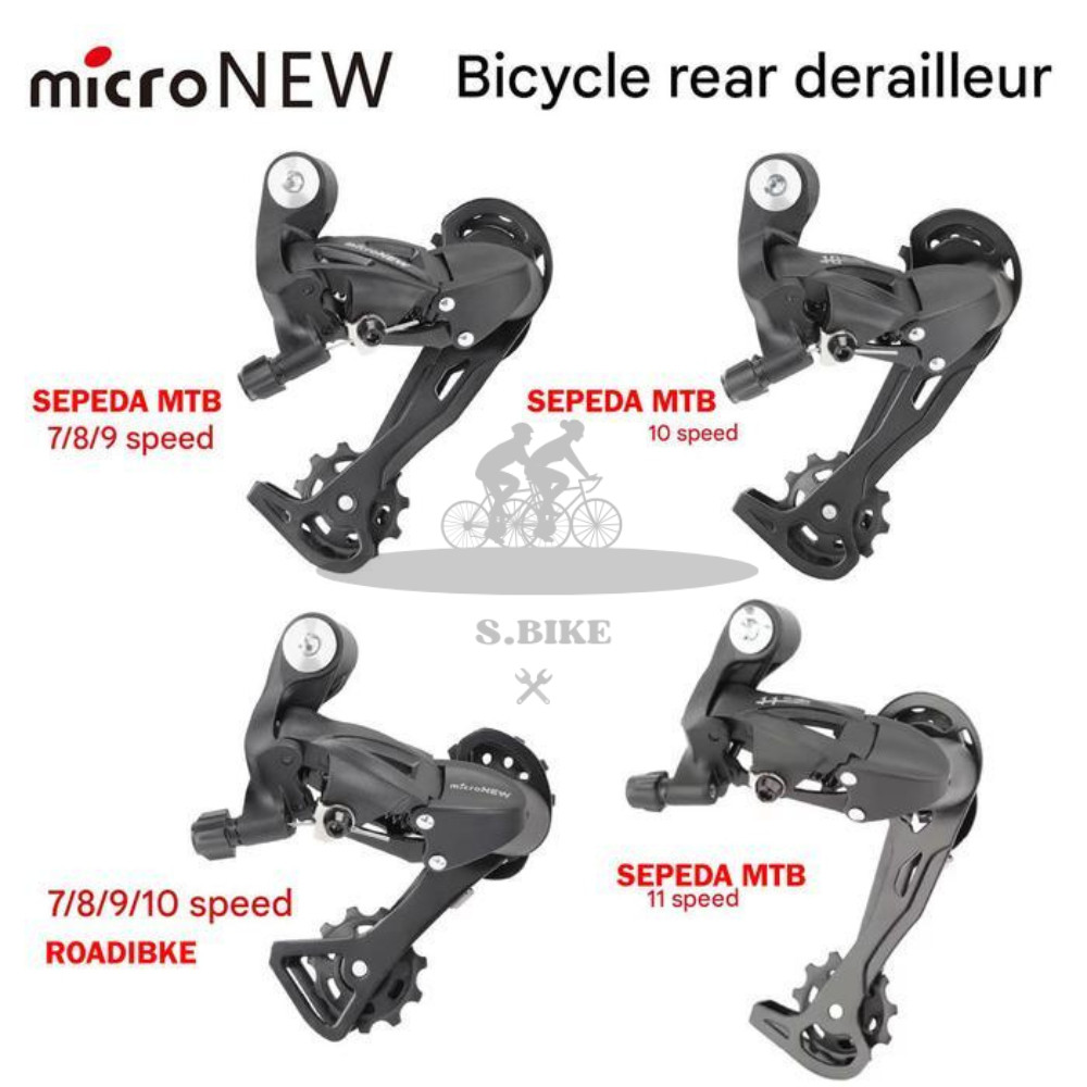 [TINSBIKE] microNEW RD Sepeda MTB Roadbike Rear Derailleur 7 8 9 10 11 Speed - MTB 7 8 9 Speed
