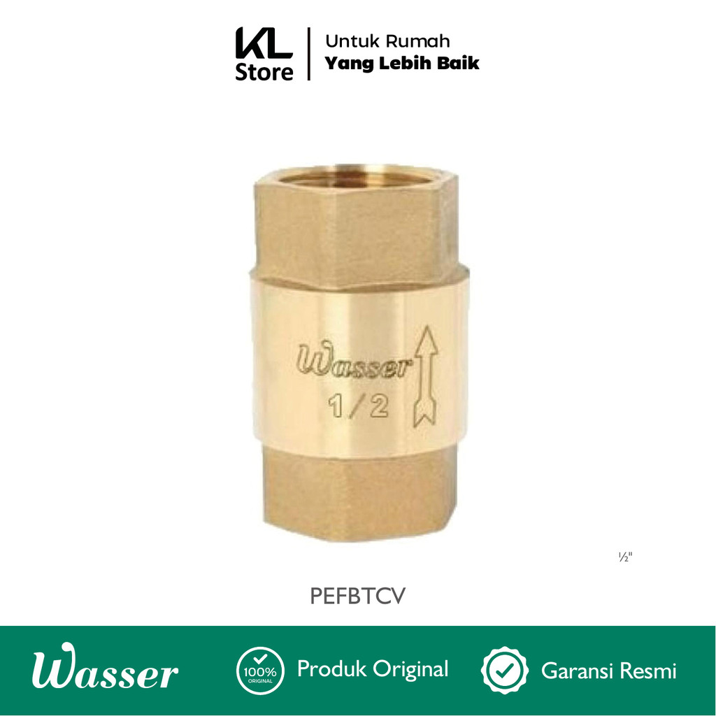 WASSER Spring Check Valve PEFBTCV / Katup Satu Arah Pegas ukuran ½ | ¾ | 1 inch