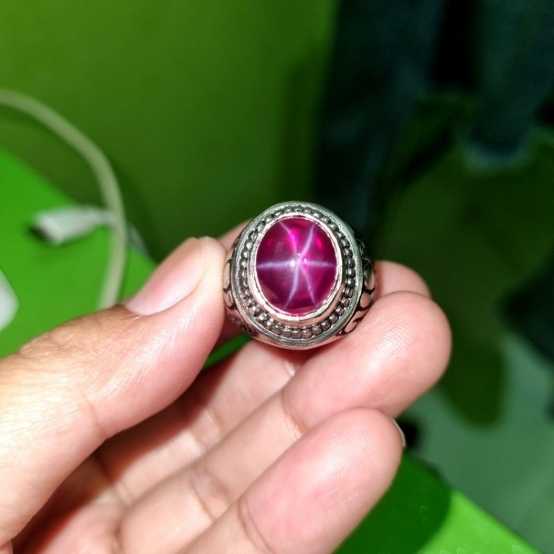 Cincin merah siam star murah dim 12 elegan