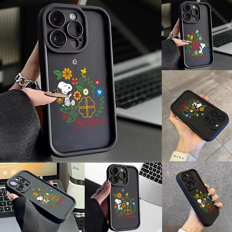 Casing Hp OPPO Case Reno5 4G 5G Reno6 Reno4 Reno3 F Lite K Silicon TPU Pro Camera Kartun Snoopy Soft
